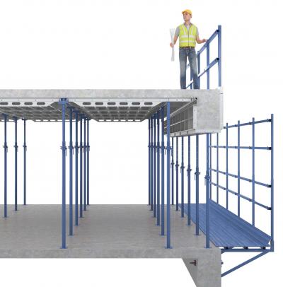 Lightdek with Wall Mounted Brackets & Edge protection