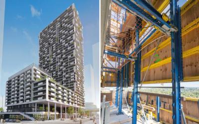 Marina Tower gebaut durch Selbstkletterschalung