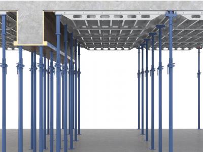 Lightdek panels with traditional formwork formwork beams