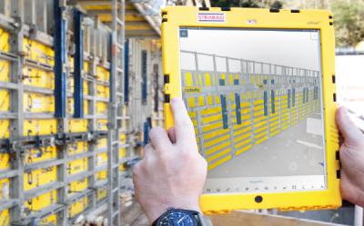 Kontrolle des Schalungsaufbaus anhand des 3D-Schalungsmodells