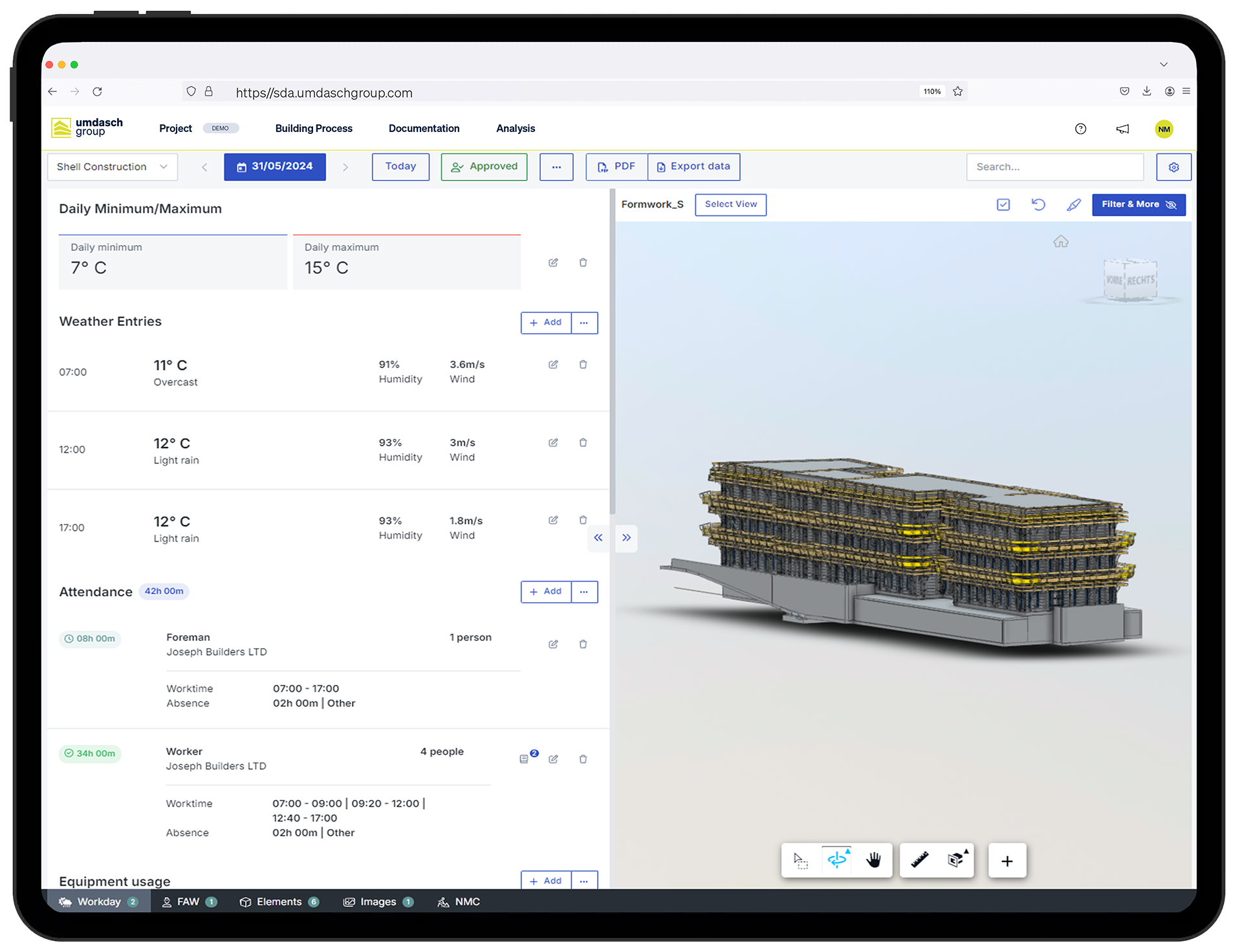 Site Docu and Analytics construction diary