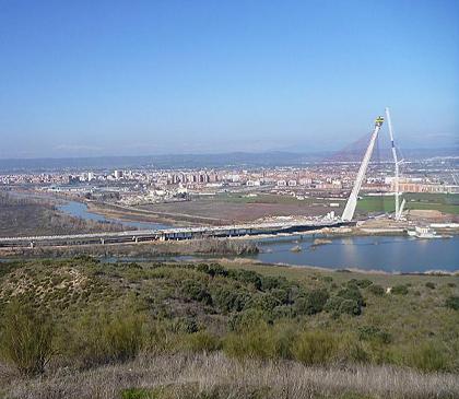 Cable-stayed bridge over River Tajo